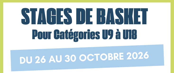 Stages Jeunes U9 à U18 pendant les vacances de la Toussaint